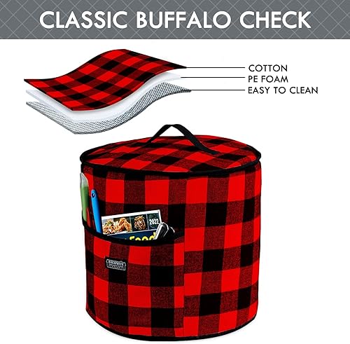 Miniatura 7 de BAGSPRITE Cubierta antipolvo compatible con Instant Pot 8 cuartos de galón, cubierta aislada para olla a presión con bolsillos para accesorios de