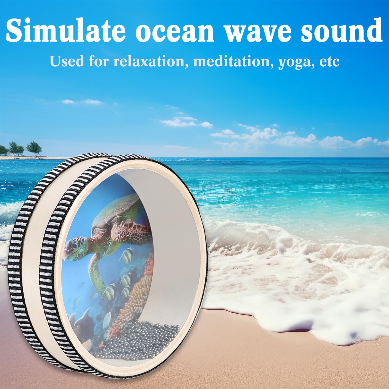 Amazon.com: EASTROCK 6 Inch Wave Bead Ocean Drum with Hardwood