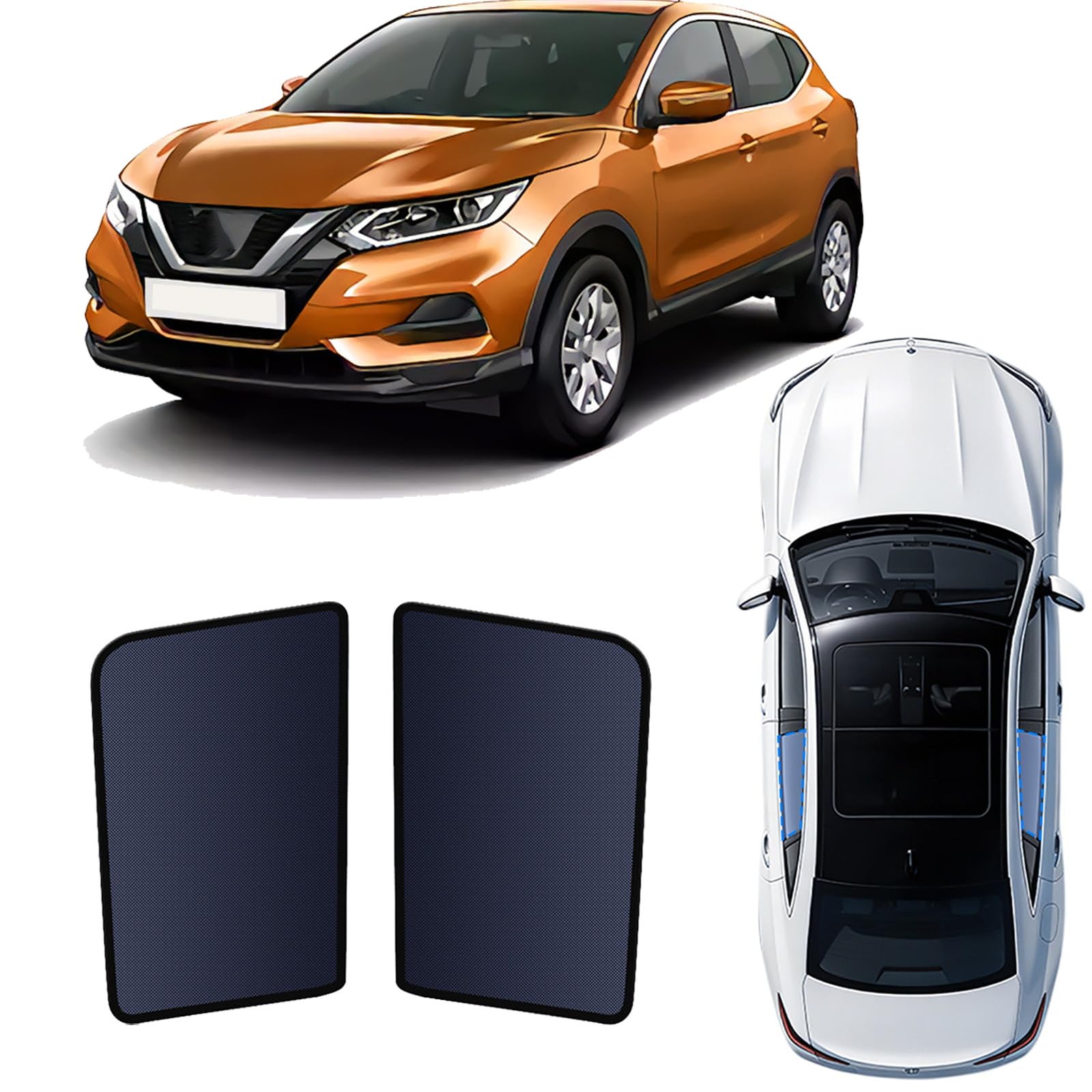 Rideaux magnétique pour Nissan Qashqai protection solaire interieur