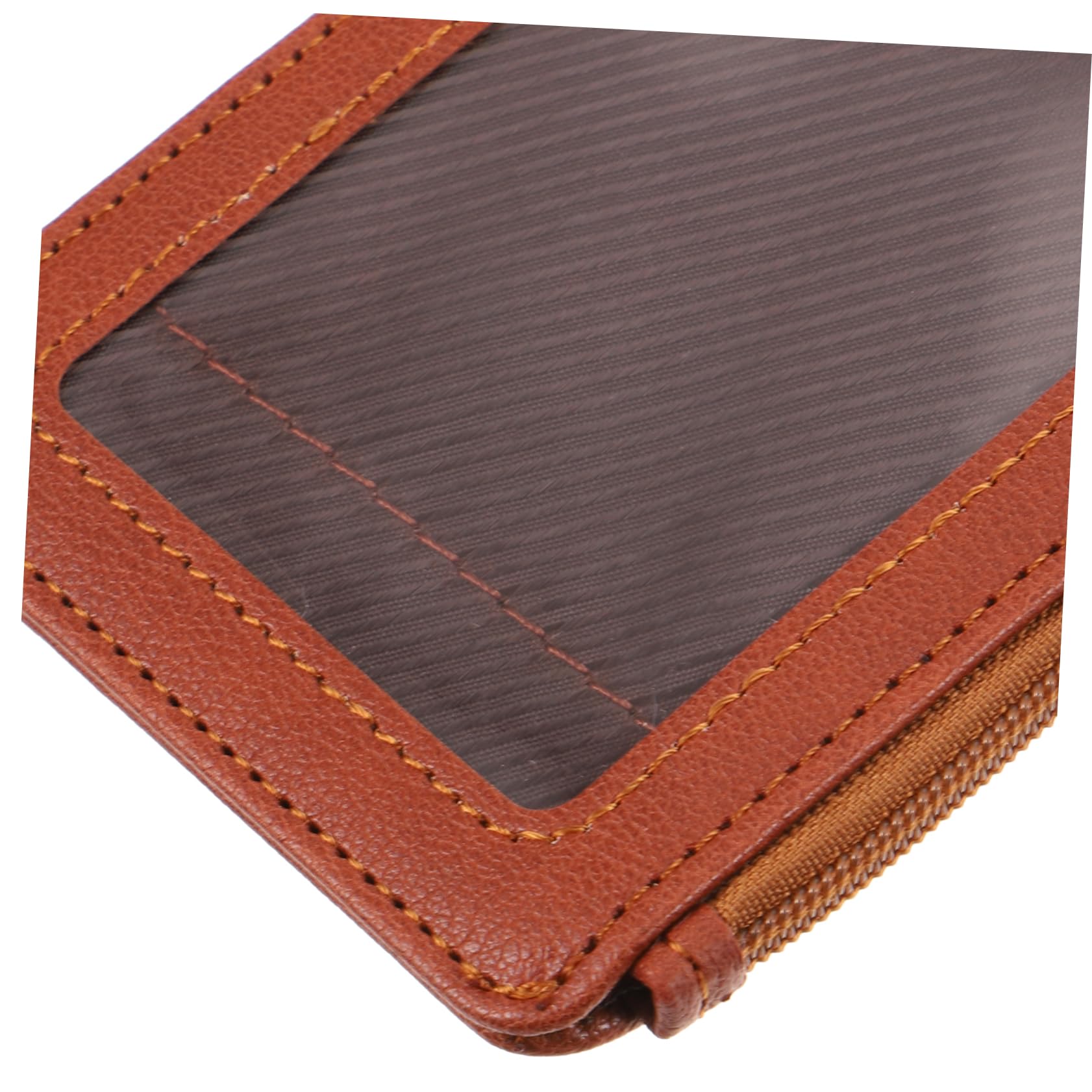 NUOBESTY Porta Biglietti Da Visita Verticale Da 3 Pezzi Con Finestra E Clip Girevole Porta Badge in Pelle Pu