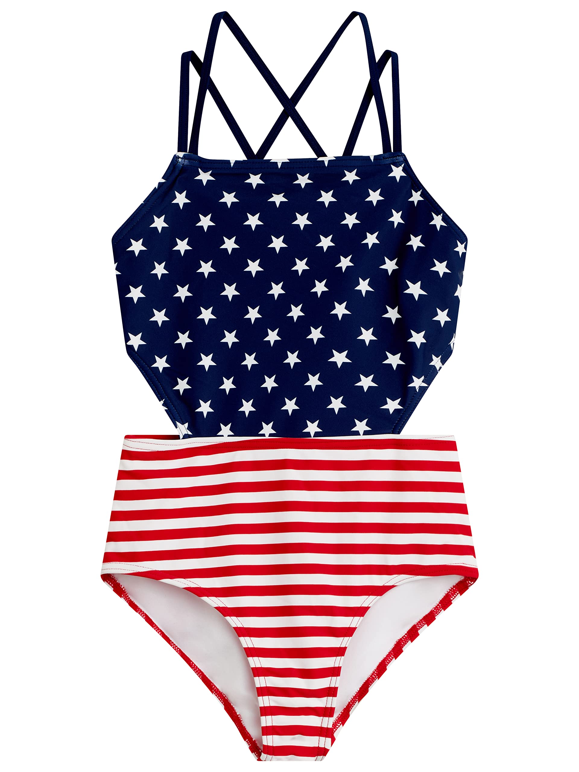 Kanu Surf Girls' Beach Girl Sport Cut-Out One Piece Swimsuit