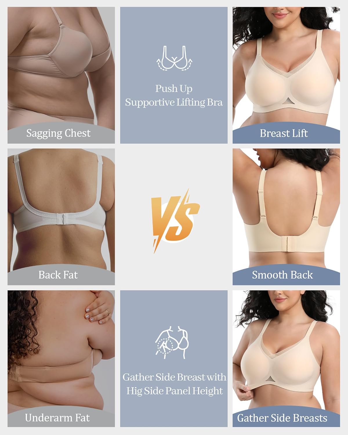 Jelly Bras for Women No Underwire Mesh Wireless Crossover Bra Seamless Full Coverage Lift T Shirt Sleep Bralettes - Image 4