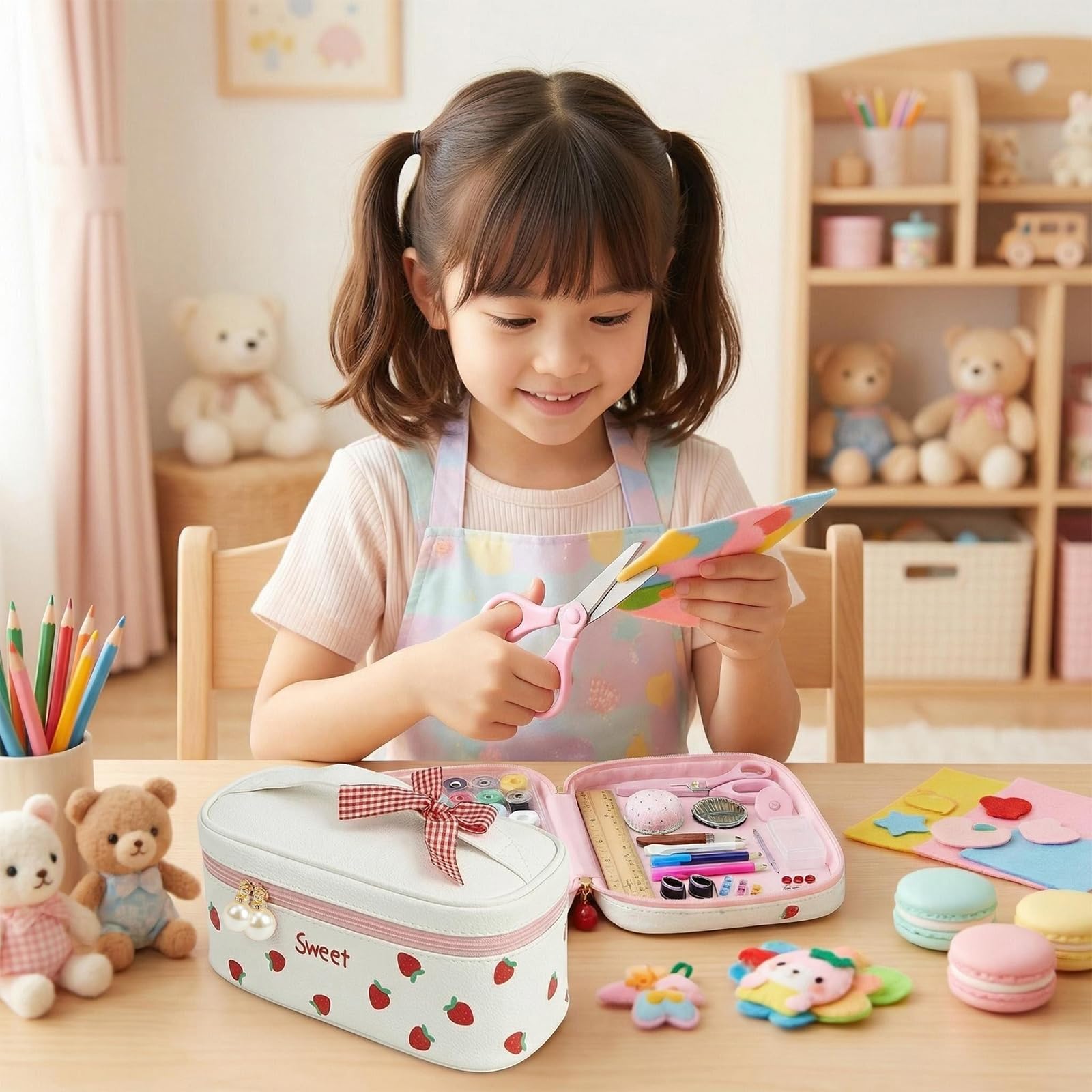 Amazon | 【2026 新登場】 裁縫セット 小学生 女の子 ソーイングセット