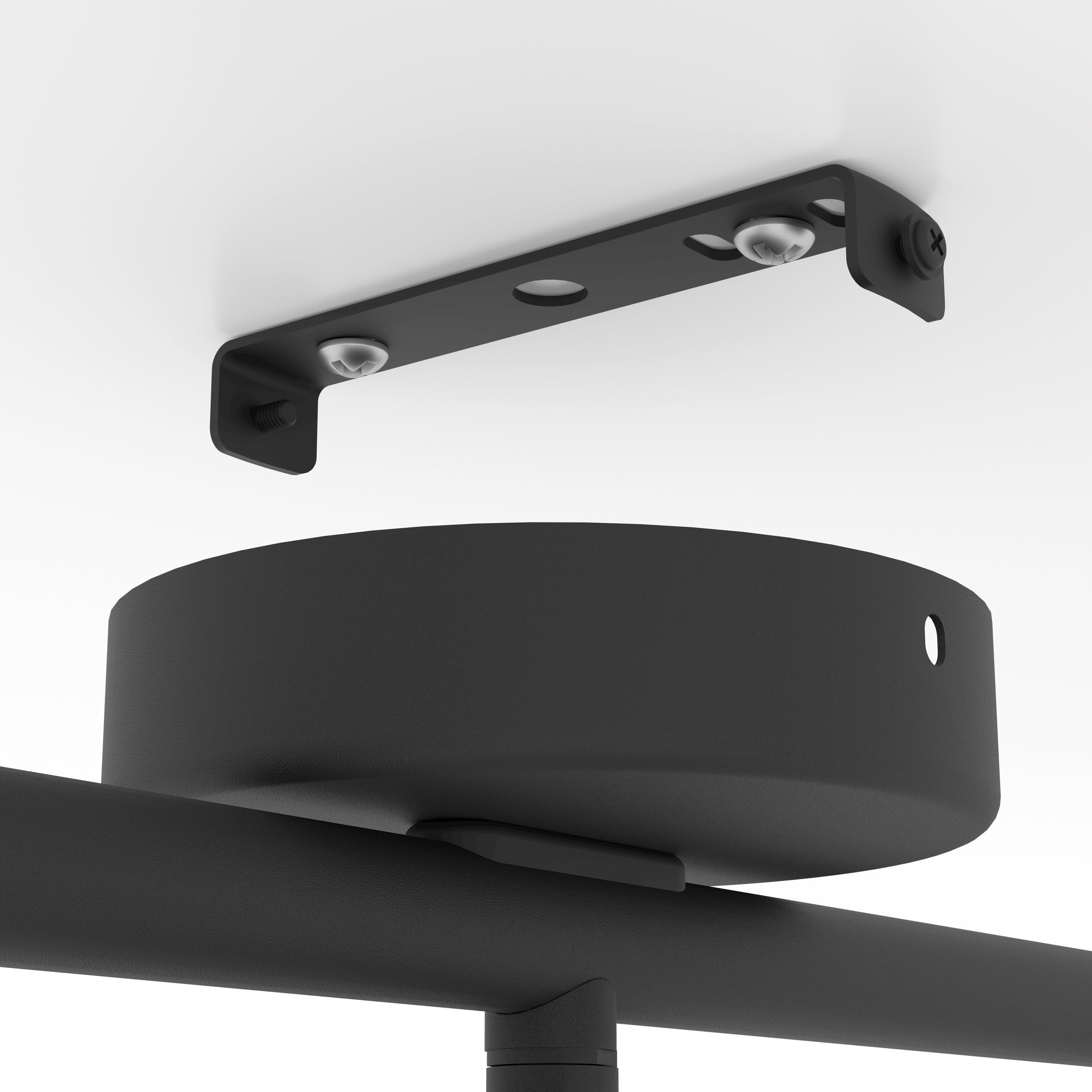 EGLO Deckenstrahler Segovia, 3-flammige Deckenlampe mit schwenkbaren Spots | Deckenleuchte aus Metall in Schwarz und Messing-gebürstet, Deckenspot mit E27 Fassung