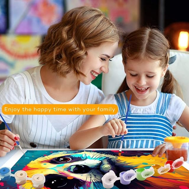 Foto 3 de 7 de TANGFEIY Kit de pintura digital suricata para colorear por números para adultos