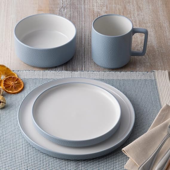 Noritake ColorTex Stone Aqua 4-Piece Place Setting, Service for 1