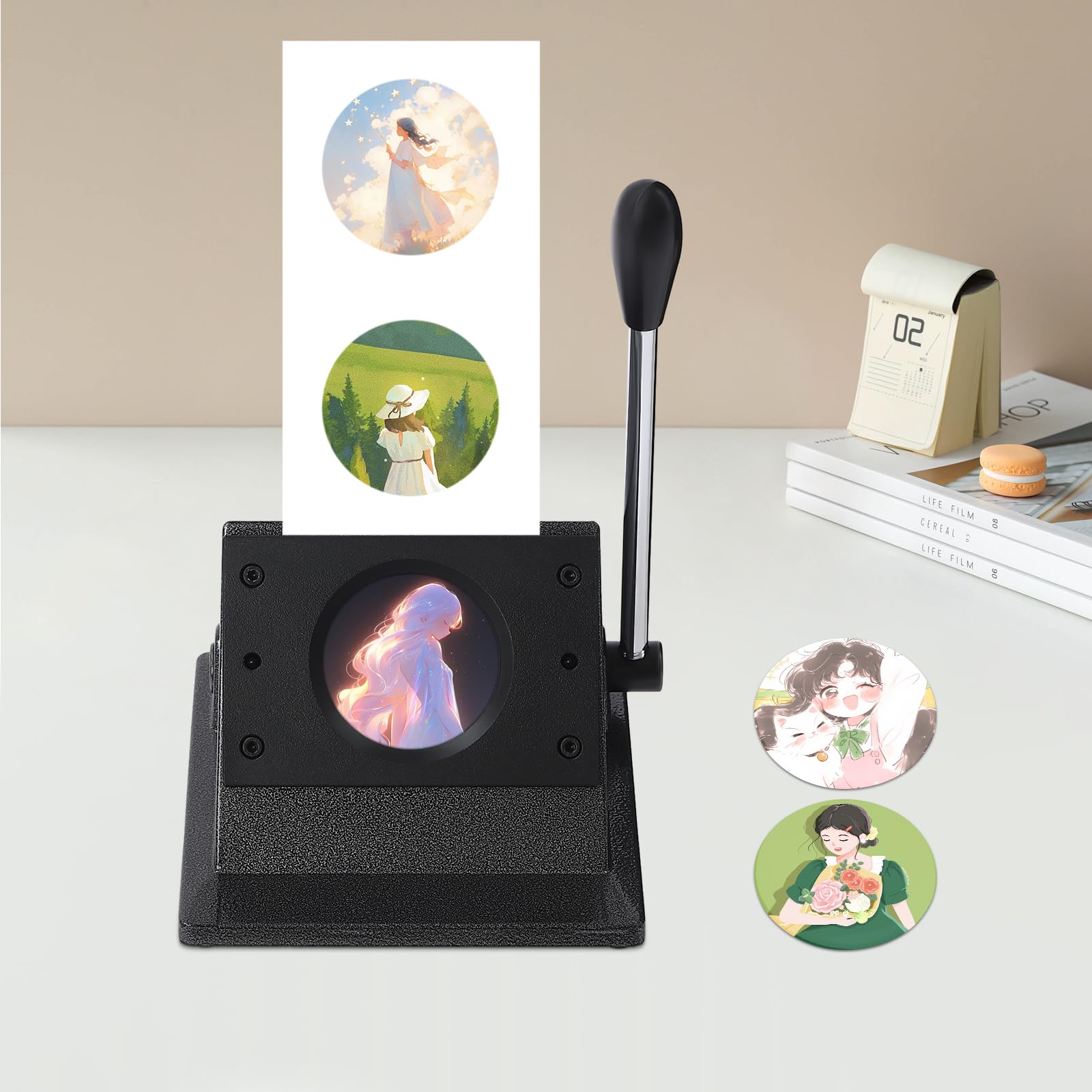 Taglierina circolare manuale da 58 mm, per tagliare carta con un peso di circa 0,66 lbs, come carta A4, carta fotografica, carta da disco di rame ≤ 0,07