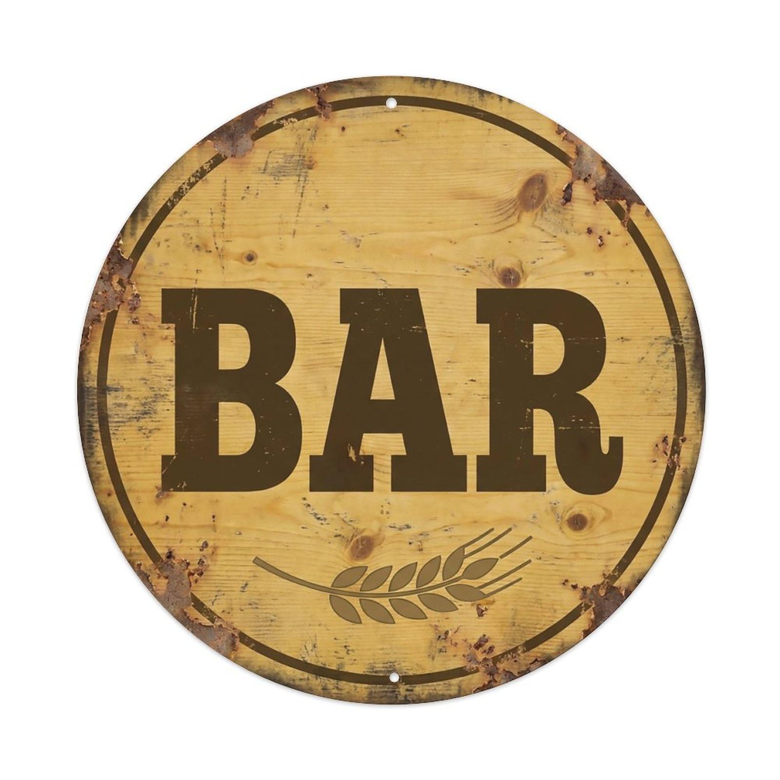 Vintage Beer BAR Pine Board Retro for Pub Metal Tin Sign