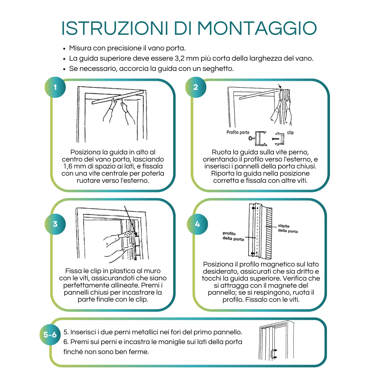 Paluplus Porta a Soffietto in PVC, Misura 214x84 cm, Spessore 3 cm, Senza Serratura con Chiusura Magnetica, Porta Interna con Maniglia -2711F (Rovere Venato)