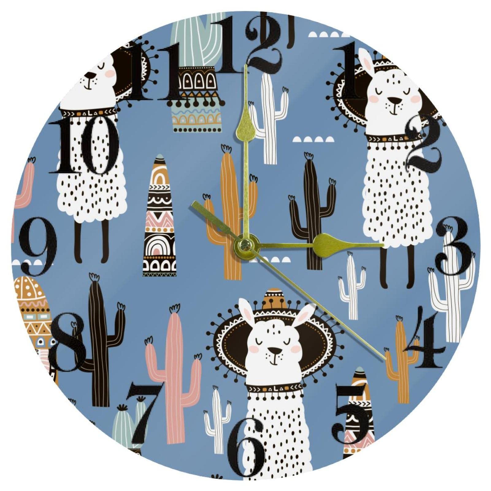 Horloge murale à quartz silencieuse et fonctionnement à piles pour école ou cuisine