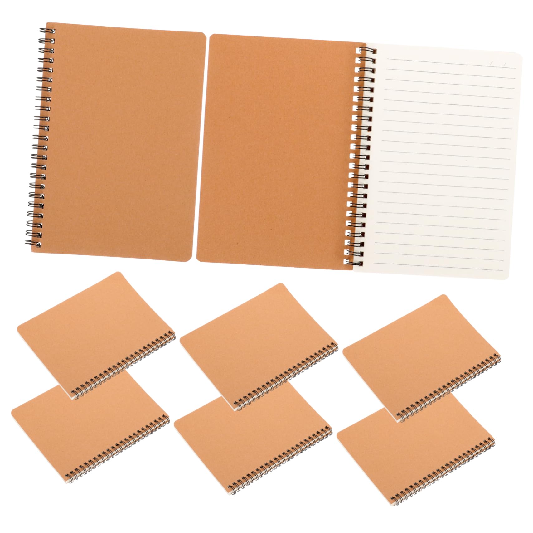 Gatuida 10 pièces Lot de à Spirale Pages Blanches Cahiers Multiples Usages pour Étudiants et Bureaux Journal de Voyage et Croquis Protège Yeux Couverture Kraft Résistante
