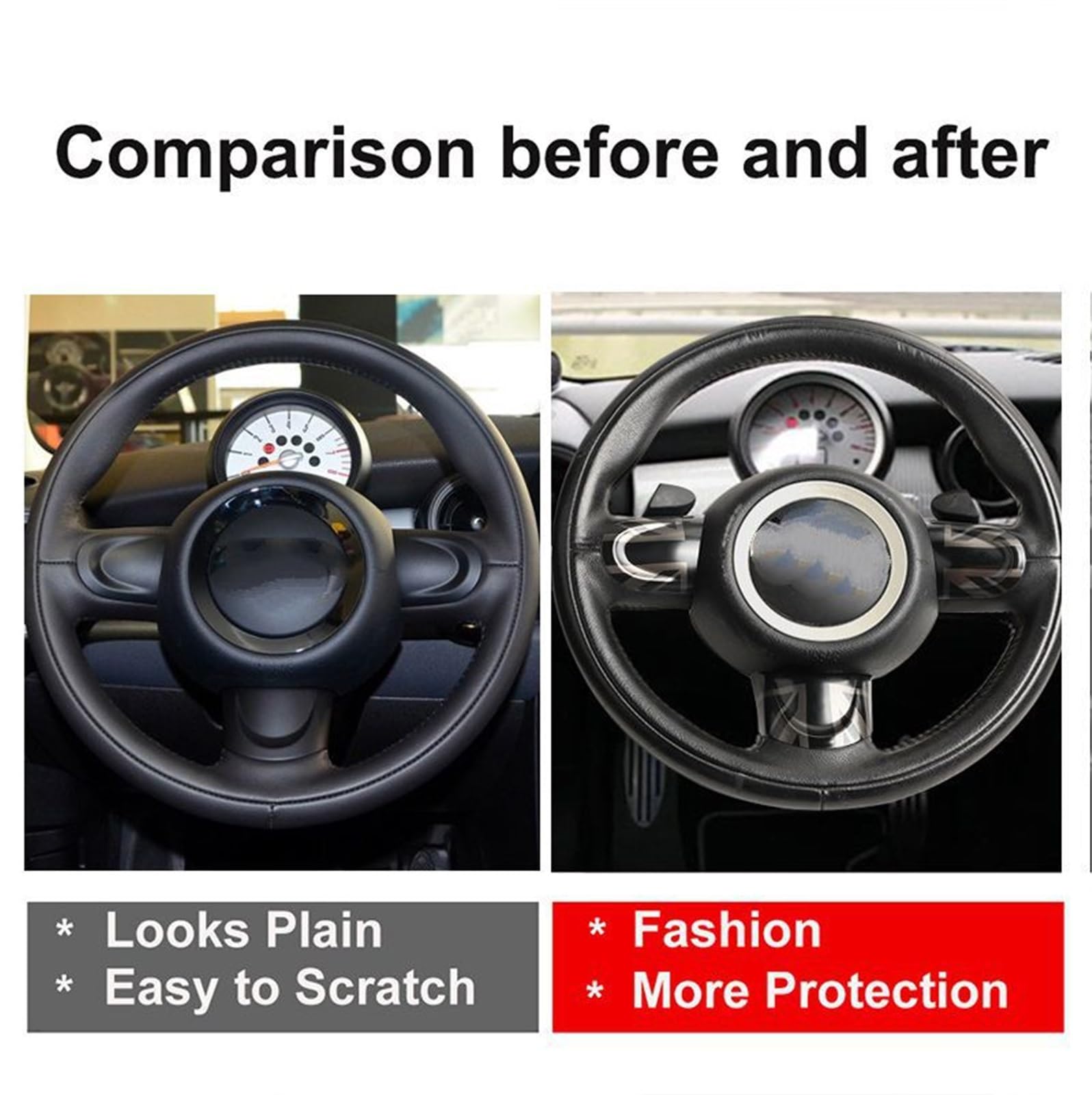Dla MLNI COOPER R55 R56 R57 R58 R59 R60 R61 czarna flaga Panel kierownicy naklejka na guziki naklejka na pokrywę akcesoria do obudowy(Carbon Pattern A)