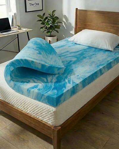 Miniatura 11 de Cubrecolchón de espuma viscoelástica súper suave, tamaño King, espuma viscoelástica transpirable con infusión de gel de 3 pulgadas, cubrecolchón