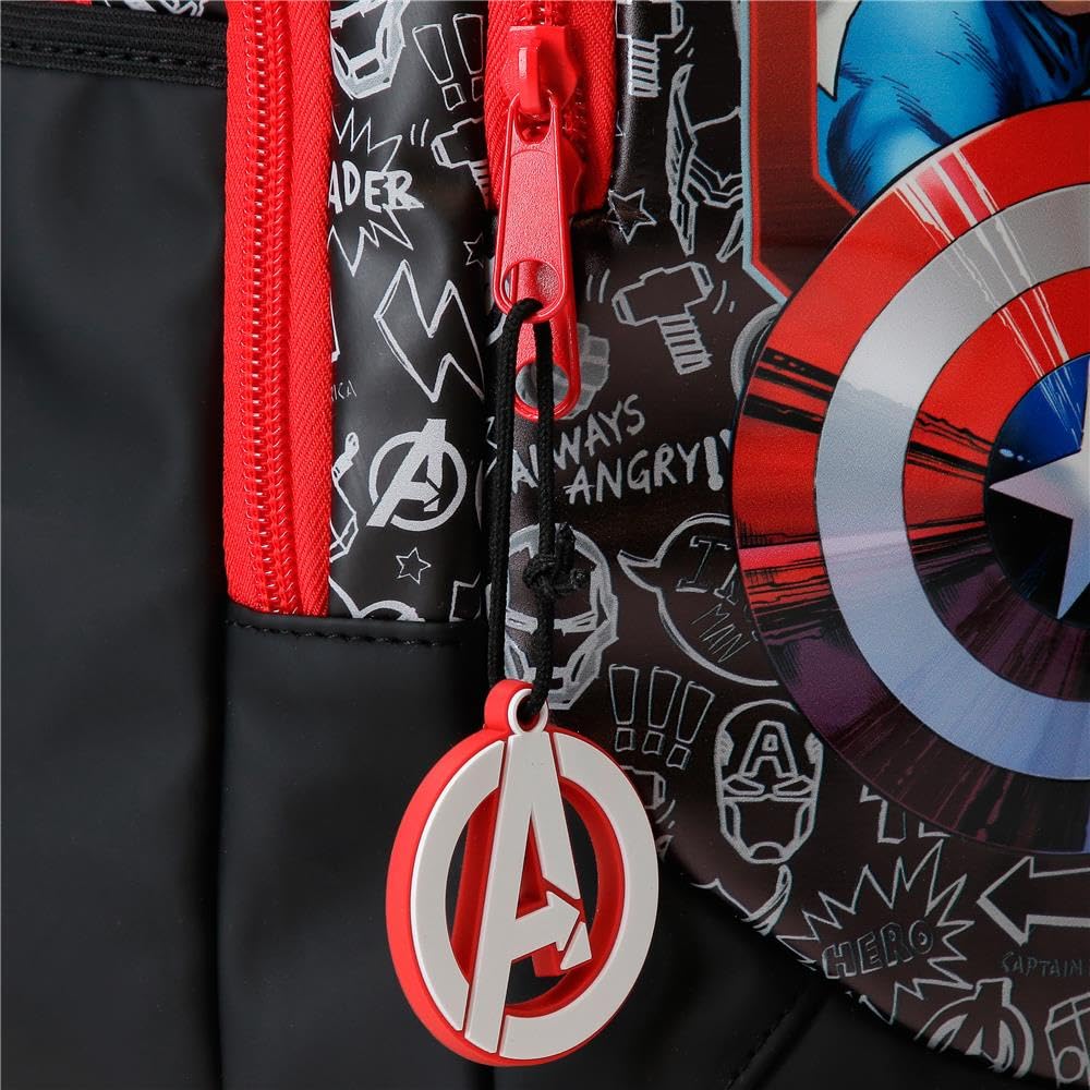 Marvel Joumma Team Avengers Zaino Scolastico Nero 28x42x14 cm PVC 16,46L