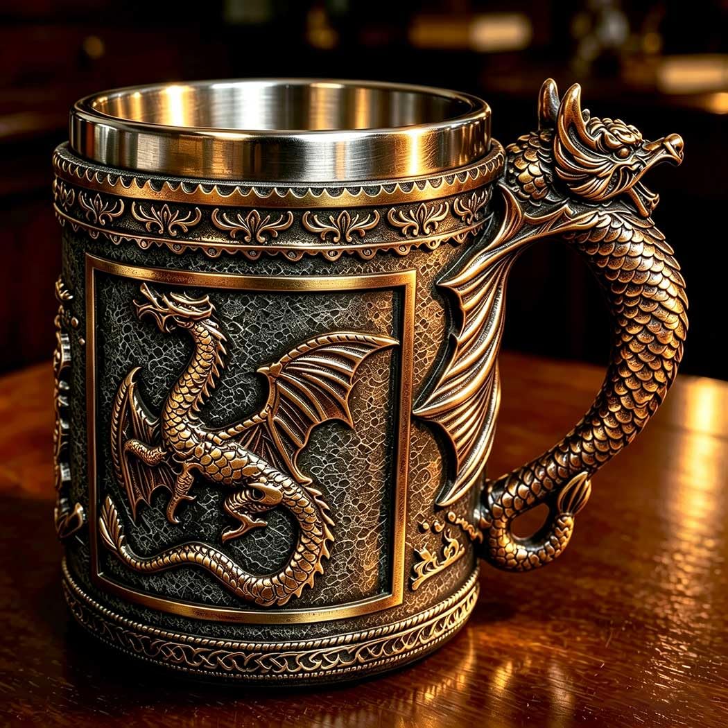 CUZOKOLA Medieval Dungeons Dragons Cup Gifts Beer Steins Drinking,Dnd Goth Game Dragon Mu…