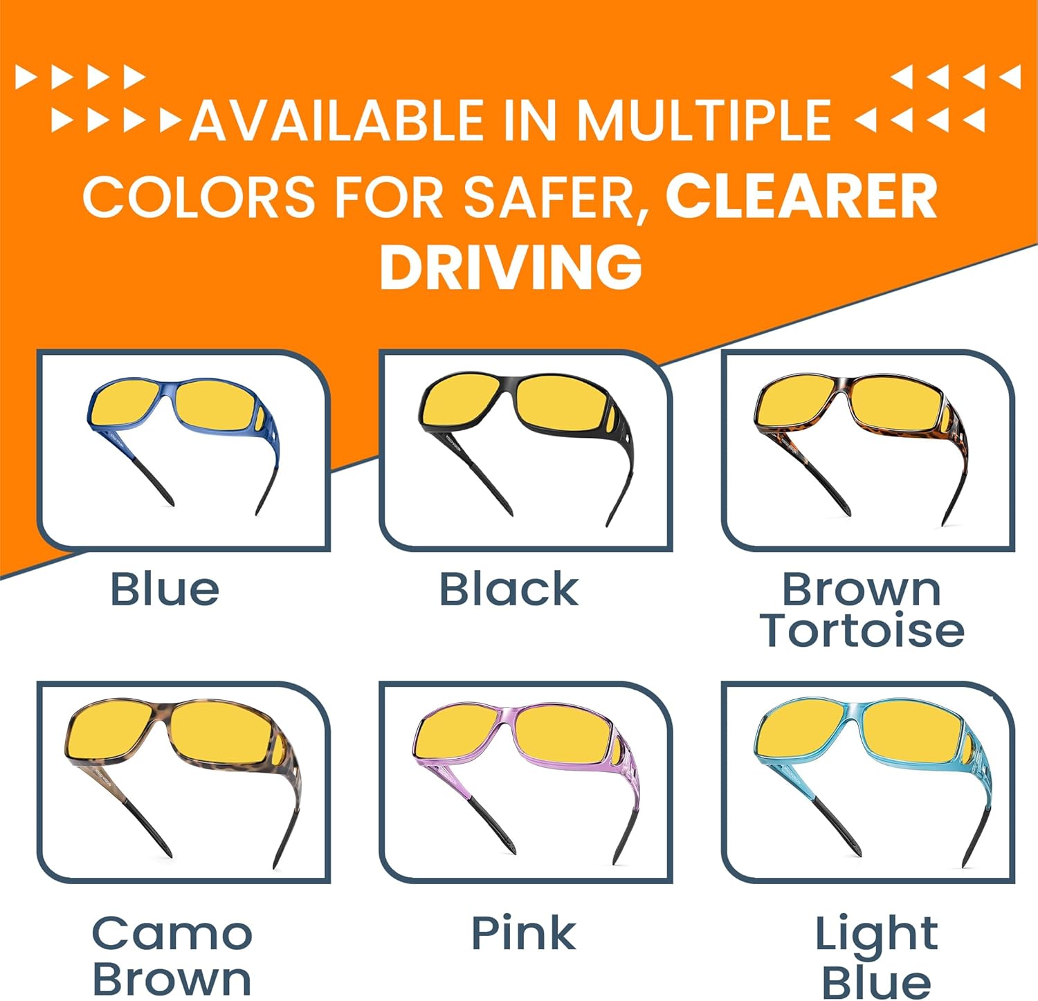 Success Eyewear Night Driving Glasses Anti Glare Night Vision Yellow Tint Glare Reducing Fit Over Sunglasses Men Women - Image 5