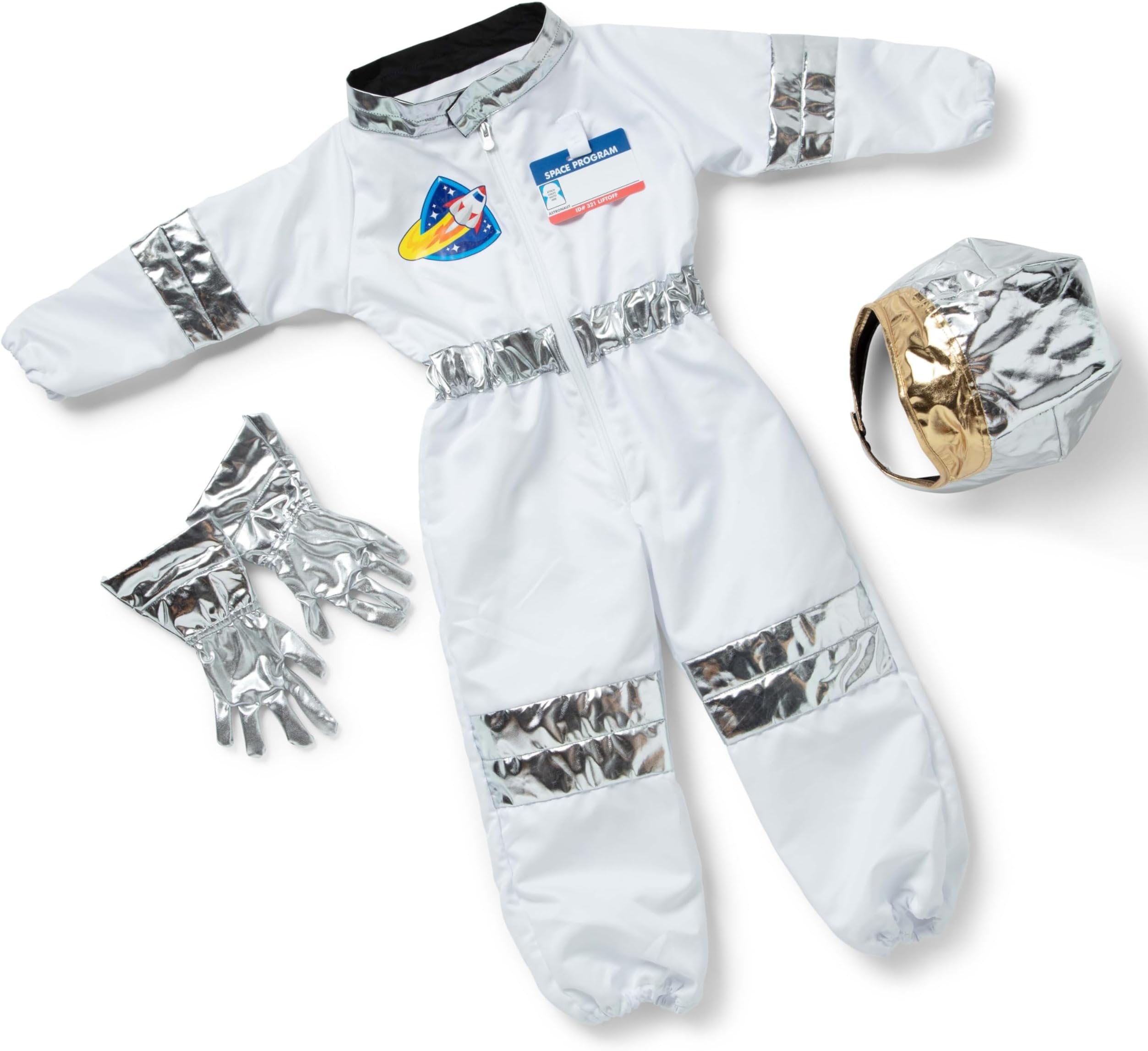 Melissa & Doug Astronaut Costume Role Play Toys, Fancy Dress for Kids and Toddlers, Astronaut Costumes, Dressing Up Clothes for Girls or Boys, Pretend Play Gifts Age 3-6