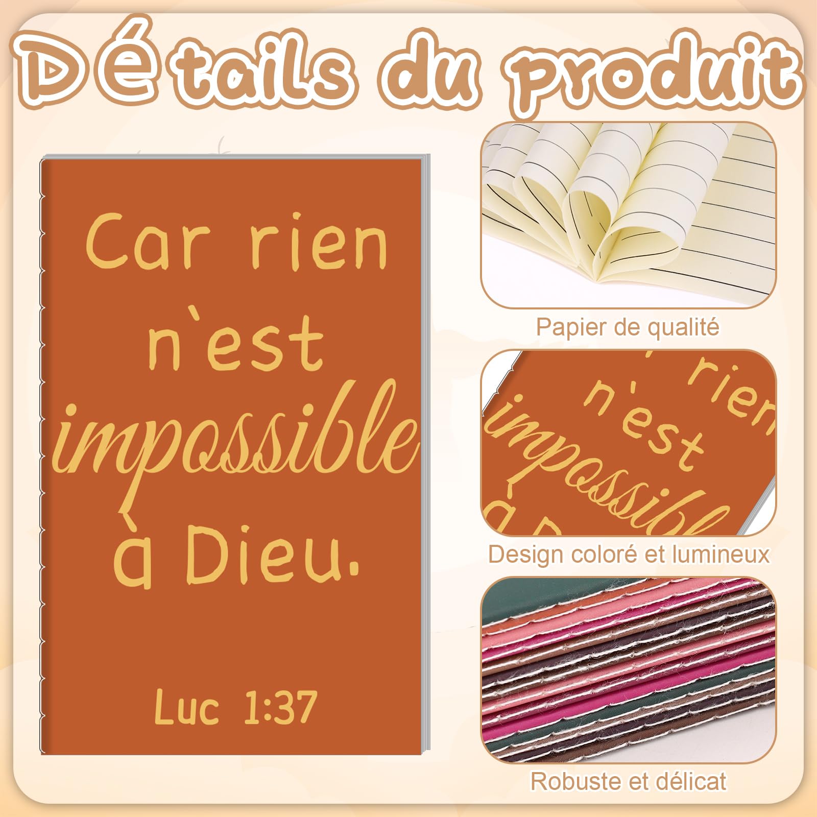 Lot de 16 carnets et stylos chrétiens avec versets bibliques, porte-clés en silicone, petits carnets de poche chrétiens, cadeaux inspirants religieux pour hommes et femmes, fournitures scolaires