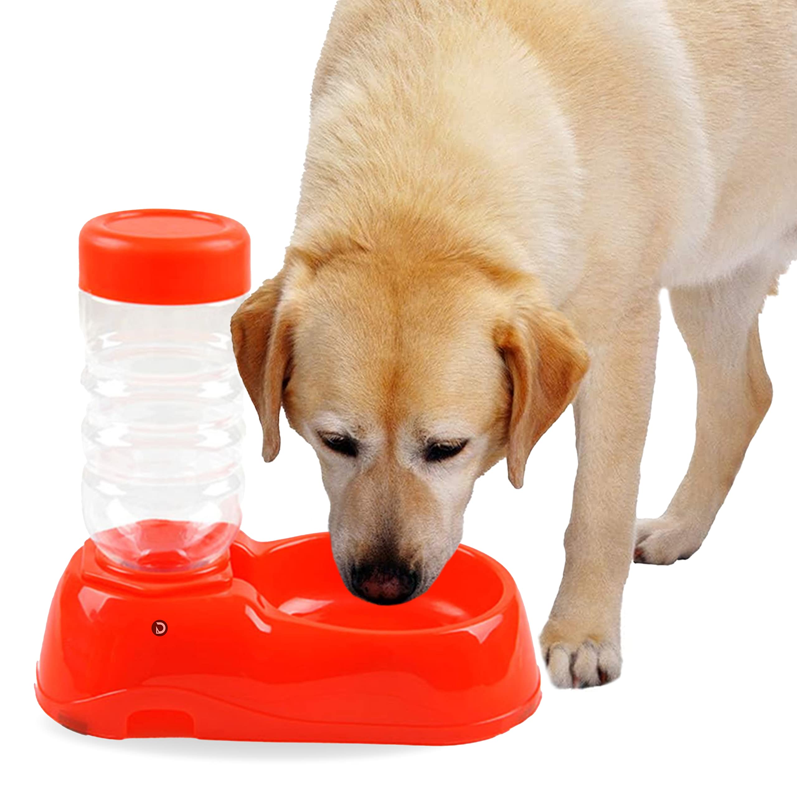 DaKos Resin Pet Dog Puppy Cat Kitten Automatic Water Dispenser Food Dish Bowl Feeder Bottle (Red),22.9 cm,H_7.1 cm,W_19.1 cm (B07Y534R17) Amazon Price History, Amazon Price Tracker