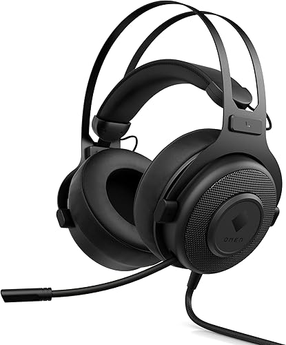 HP OMEN Blast Headset Auriculares para juegos con micrófono retráctil con cancelación de ruido y sonido envolvente 7.1 Auriculares