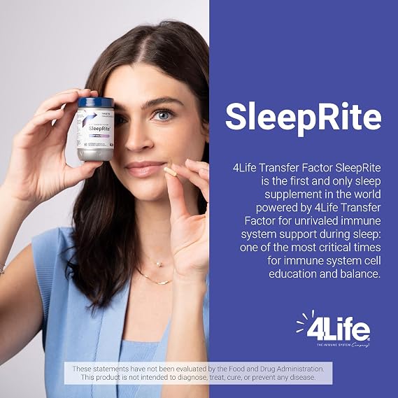 4Life Transfer Factor SleepRite Sleep Support with Melatonin, 60 Capsules