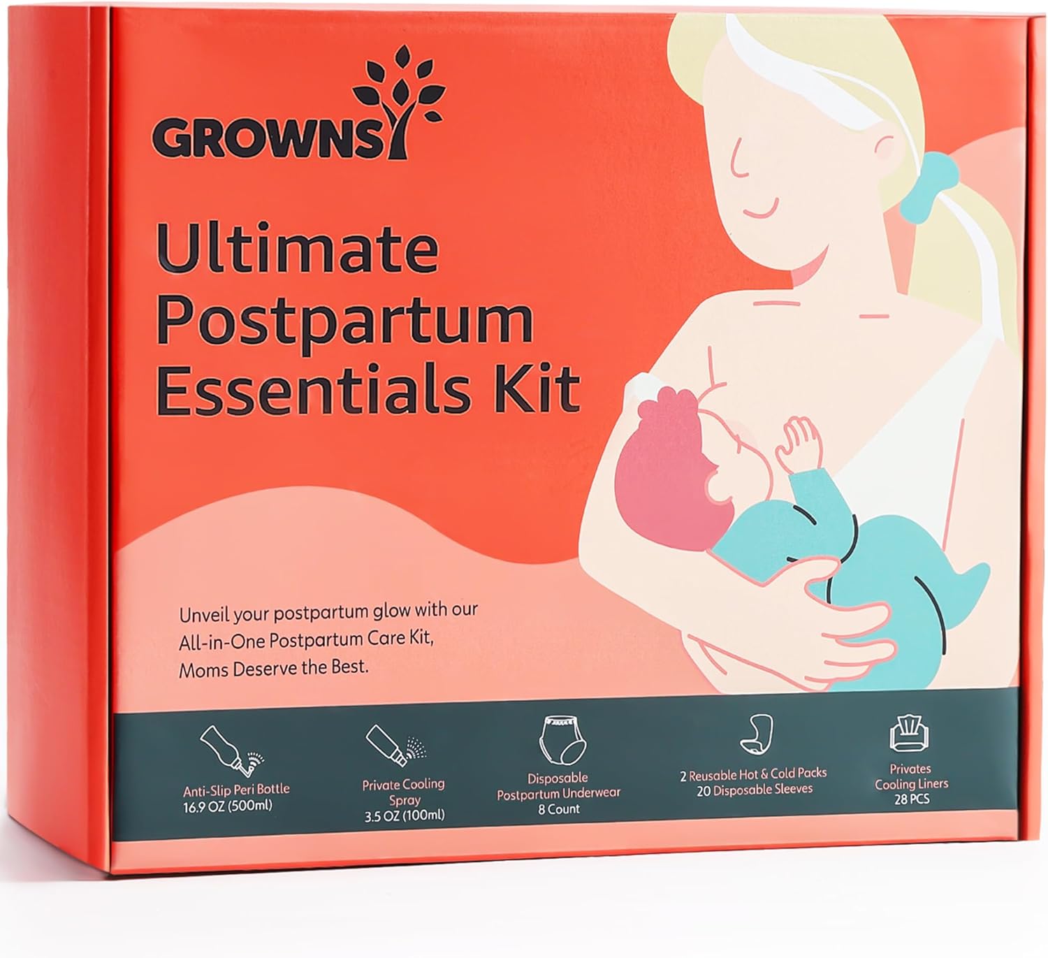 GROWNSY Postpartum Essentials Recovery Kit