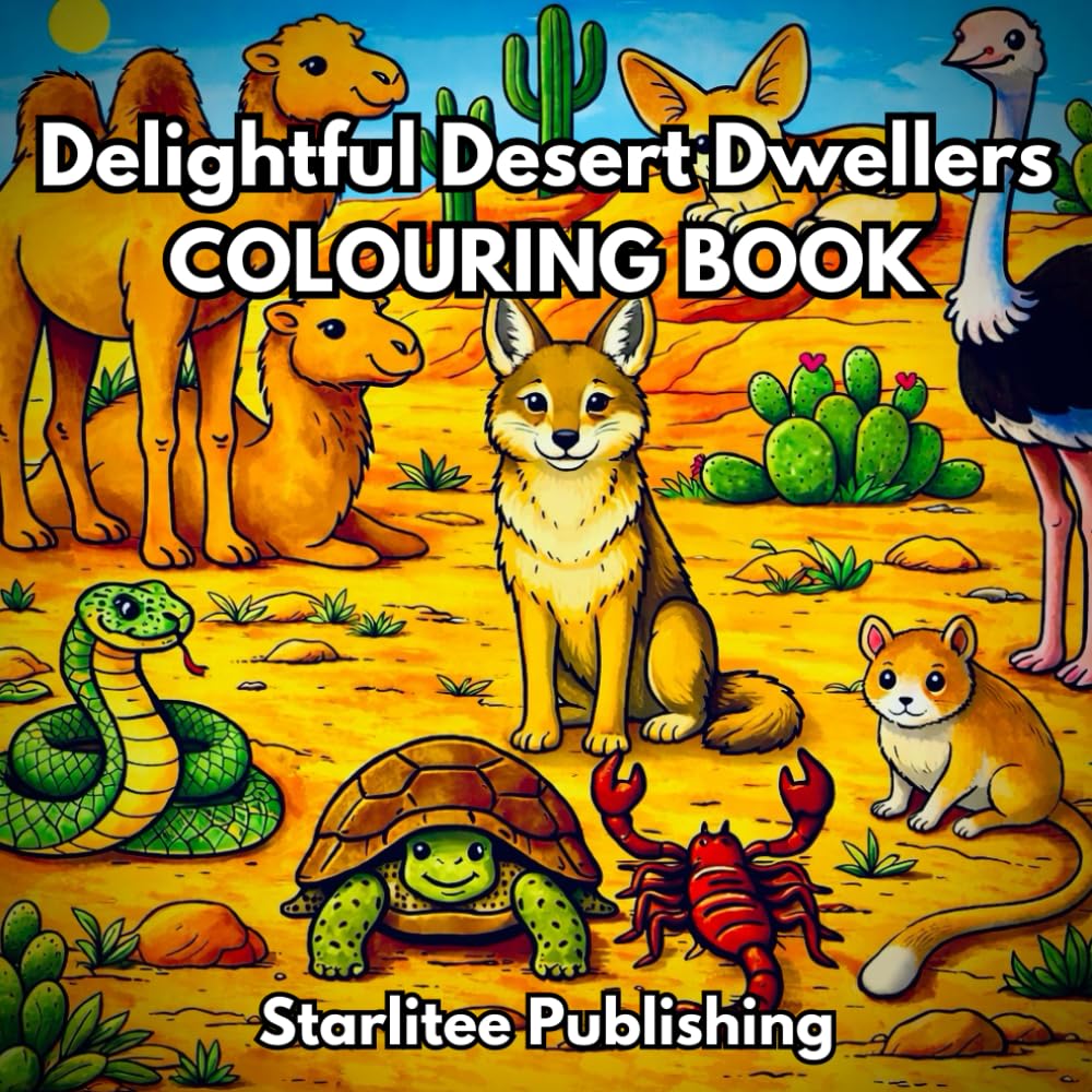 Delightful Desert Dwellers Colouring book: Exploring the wonder of desert life