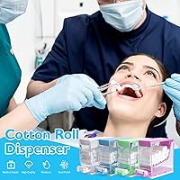 Vista 3 de ANNWAH Dispensador de rollo de algodón dental profesional organizador de rollos de algodón para uso doméstico en hospitales, caja de almacenamiento