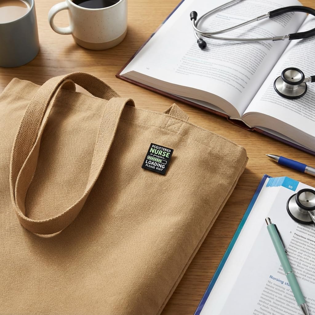 Funny Nurse Loading Pin -Nursing School Enamel Pins for Bags,Backpacks, Jackets, Hats. Humorous Medical Button Brooches Gifts for Nursing Students, Future RNs and Graduates. image 5