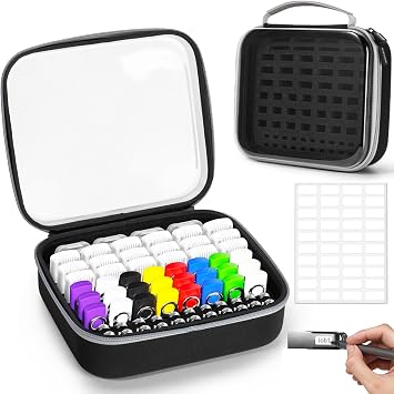 Clear Flash Drive Case, Hard USB Case Thumb Drive Organizer Holds 64 Drives and 8 SD cards, Flash Drives Holder for Samsung & Sandisk & Memory Stick & Jump Drive