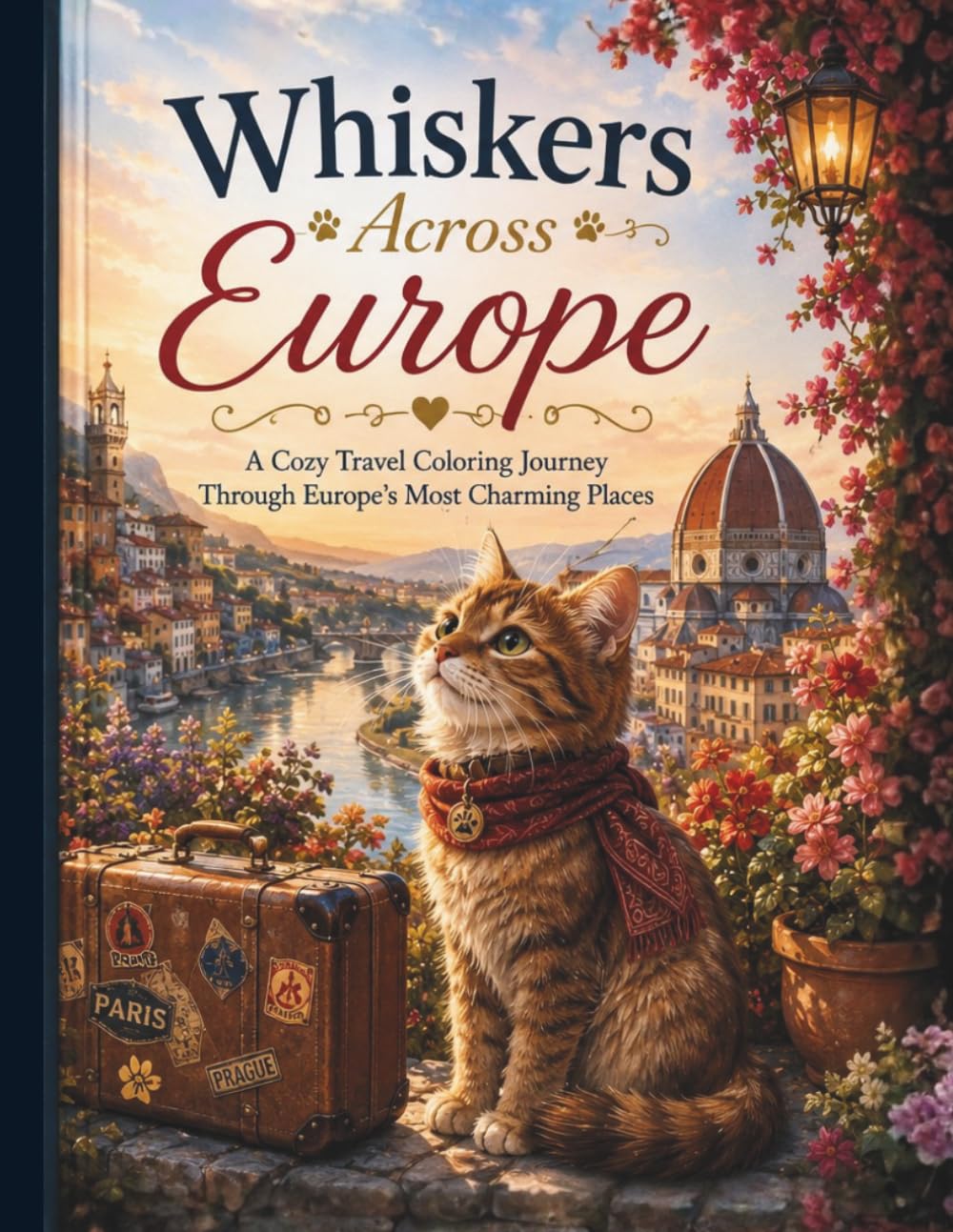 Whiskers Across Europe: A Cozy Travel Coloring Journey Through Europe's Most Charming Places