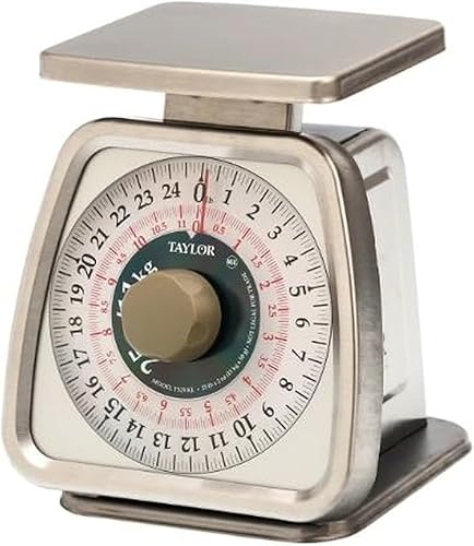 Taylor Báscula analógica de control de porciones de acero inoxidable (25 libras)