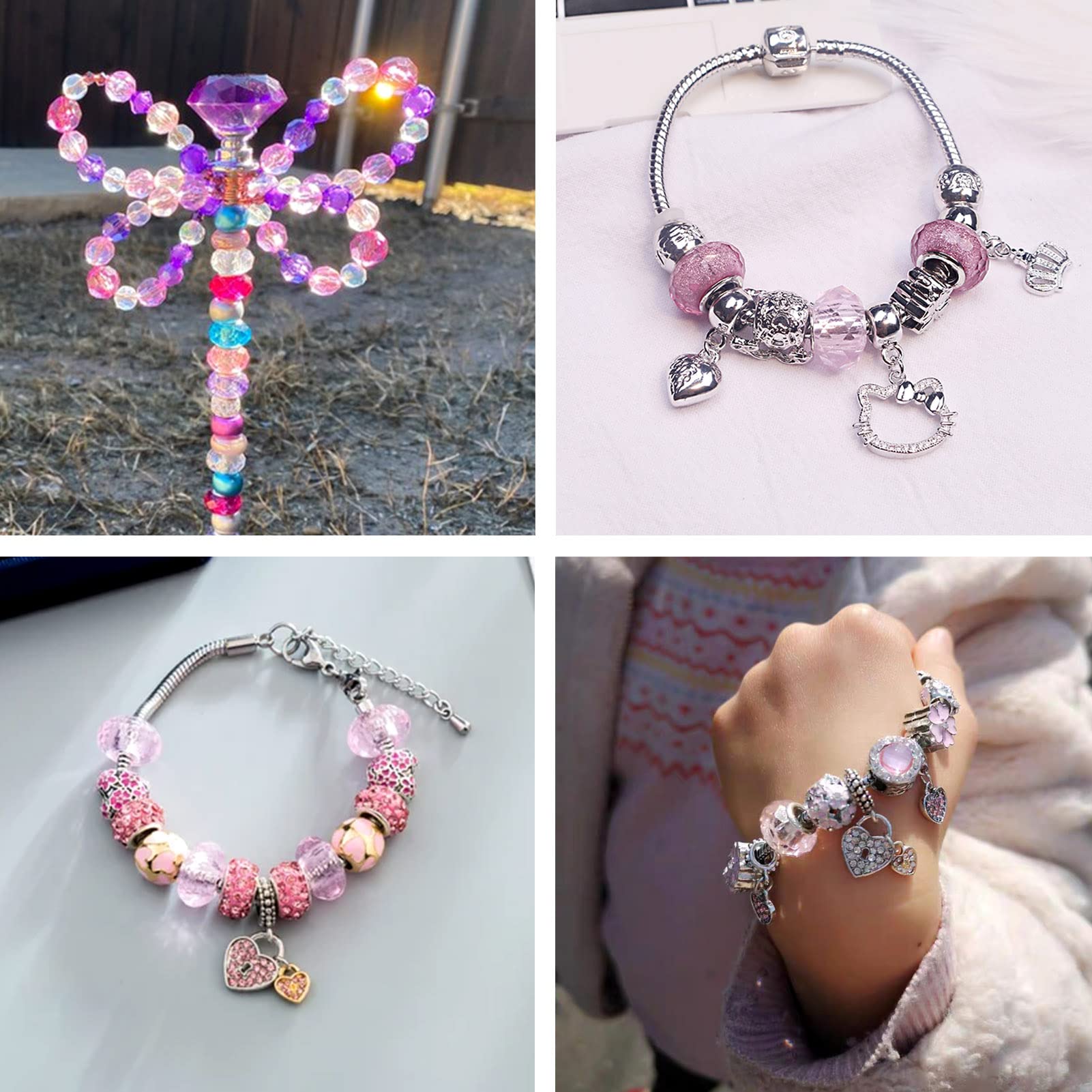 100-Piece Clear Faceted Glass European Beads - 14x8mm Large Hole Rondelle Spacers For Jewelry Making