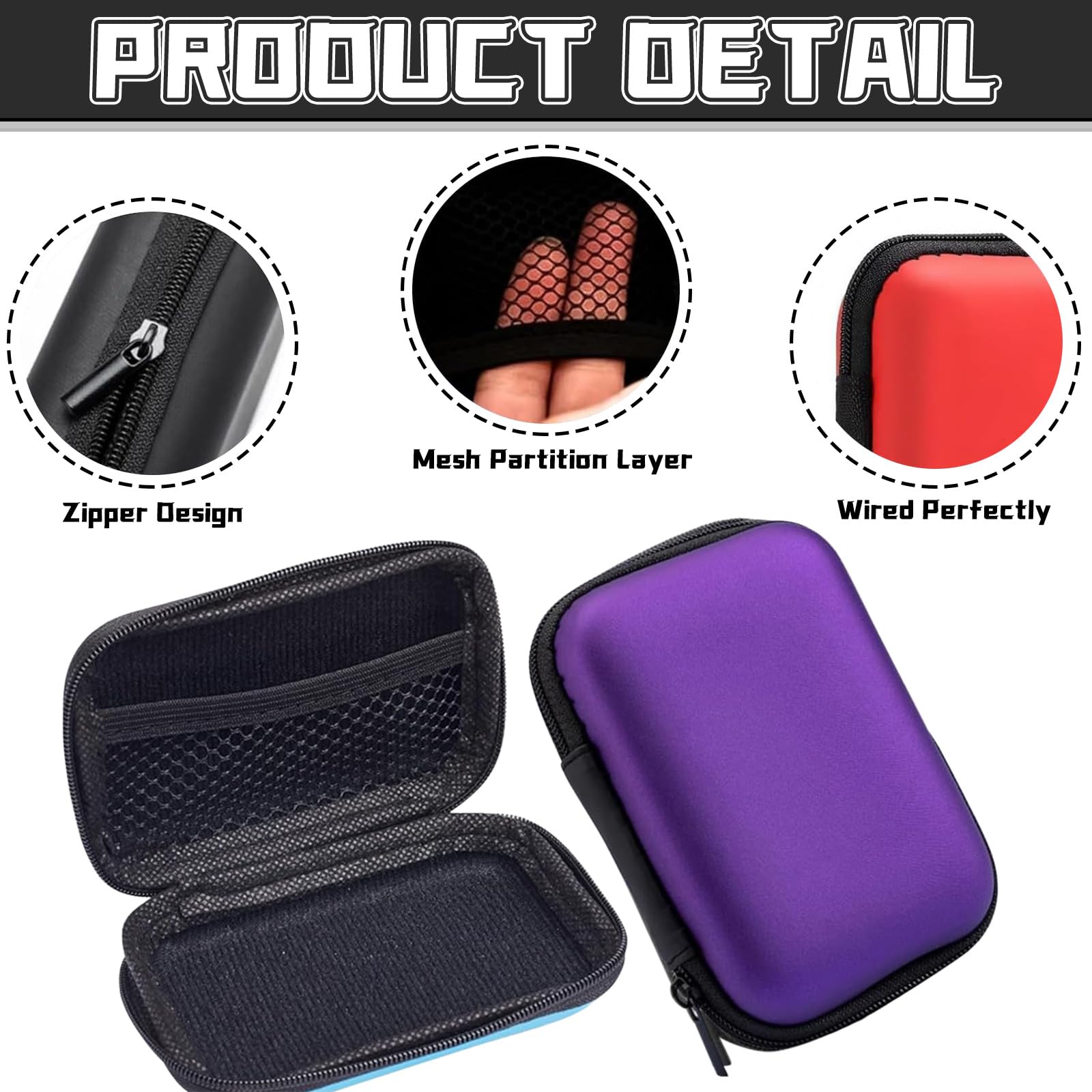 40 Pack Playing Cards Boxes, Solid Color Playing Card Box with Zipper, Robust Waterproof Playing Cards Case - Image 4