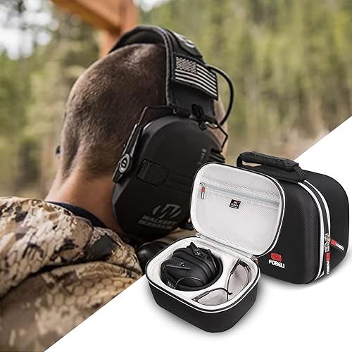 Miniatura 8 de FBLFOBELI Hard Case for Walker's Razor Slim/Howard Leight Shooting Ear Protection Electronic Shooting Muffs Earmuff Negro