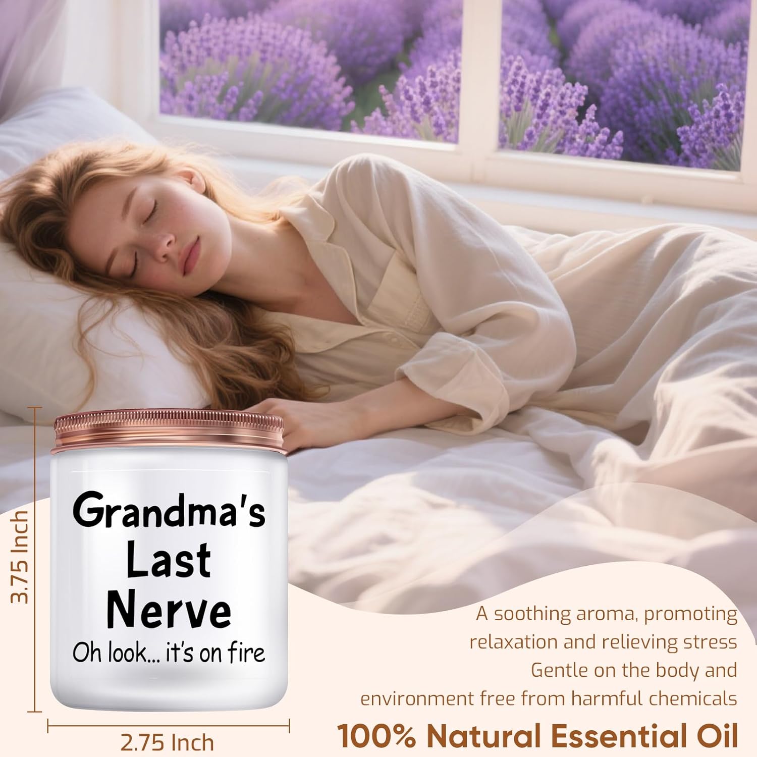 Kedofa Gifts for Grandma from Granddaughter Grandson - Funny Grandma Birthday Christmas Mother's Day Gifts - Grandma’s Last Nerve Scented Candle - Image 3