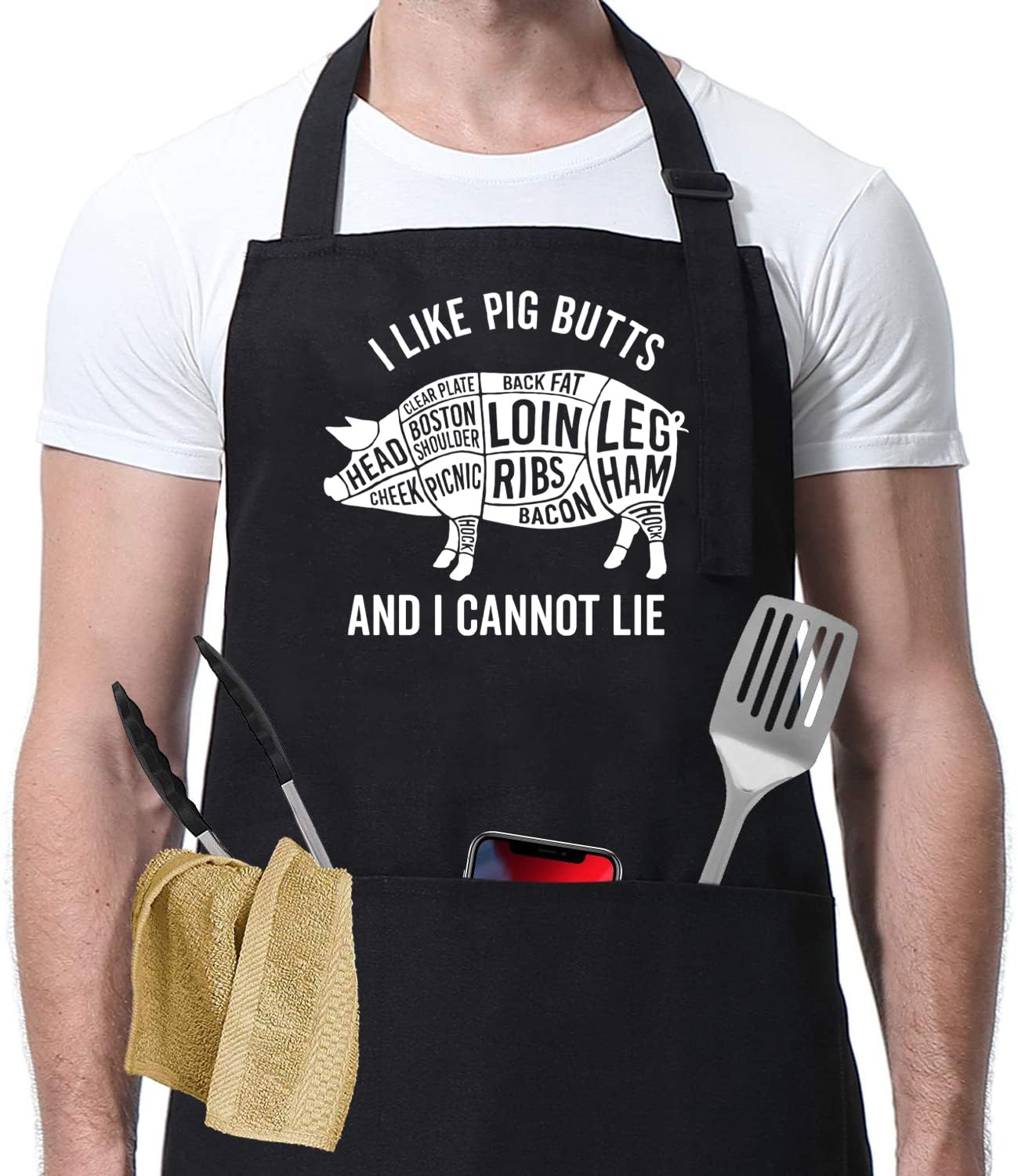 I Like Pig Butts And I Cannot Lie Apron - Funny ...
