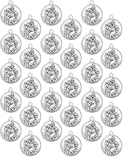 COTTVOTT St. Christopher/St. Joseph/St. Michael Archangel/St. Benedict/Our Lady Grace Guadalupe Medal Pendant for Rosary Necklace DIY Making Supplies Parts