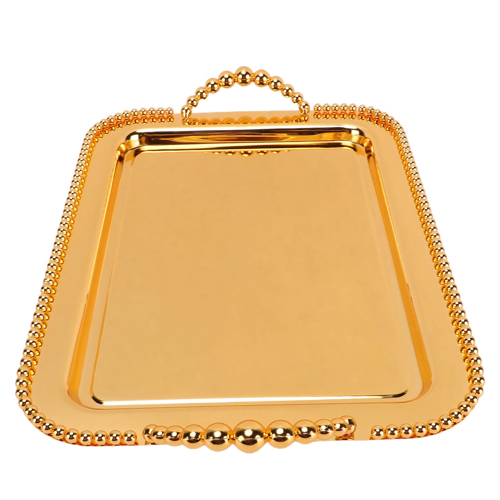 Cocoarm Vassoio da Servizio in Acciaio Inox, 16.5x11in con Finitura a