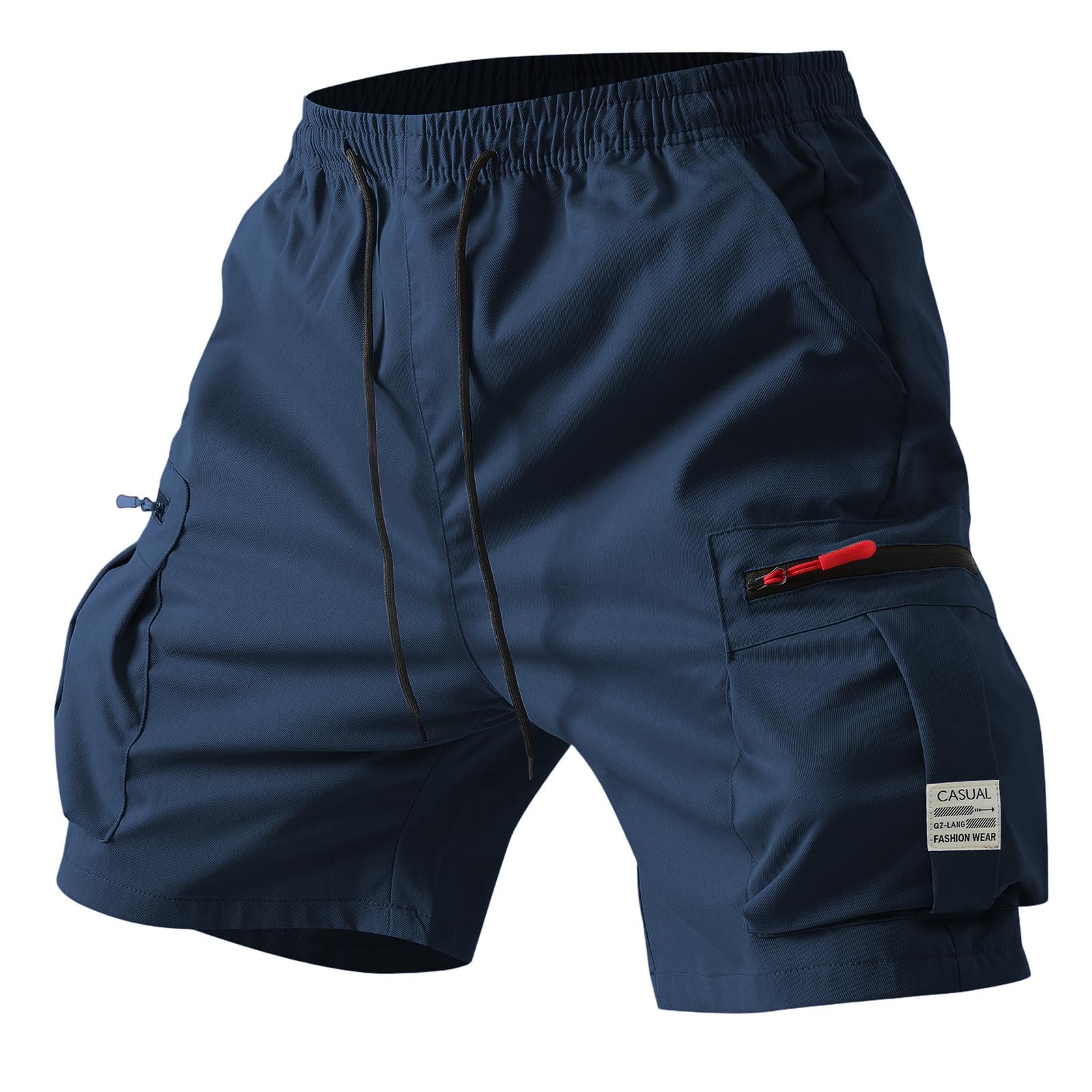 Pantalon Cargo Corto Hombre Verano Bolsillos Casual Deporte