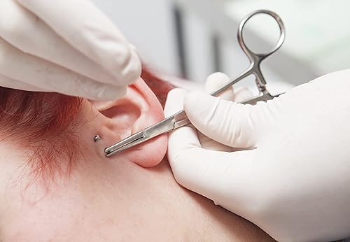Miniatura 4 de A2ZScilab - Abrazadera de perforación corporal profesional para oreja, labio, ombligo, nariz, lengua, tabique, esponja, herramienta de perforación