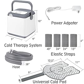 NEHOO Cold Therapy System, Programable Ice Therapy Machine, Post-Surgery Continuous Cryotherapy Cold Pack, Universal Pad for Knee, Ankle, Cervical, Back and Leg