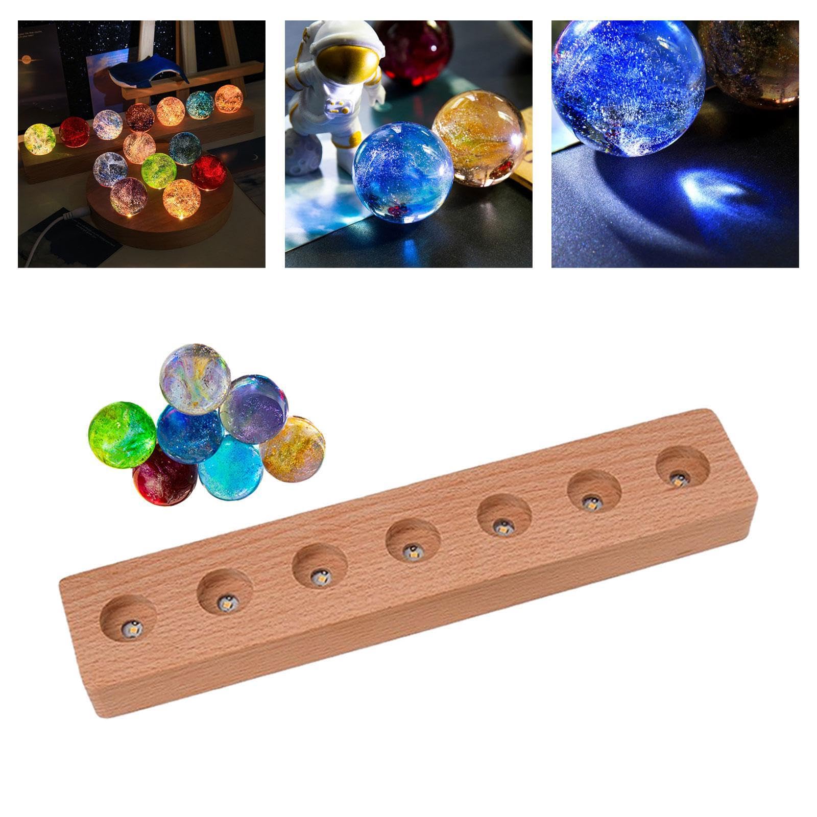 IOIUSKKU Ornamento da tavolo con luce notturna a sfera di vetro per la | della camera da letto