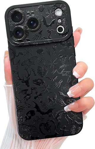 KANGHAR Designed for iPhone 17 Pro Max Case, Black Goth
