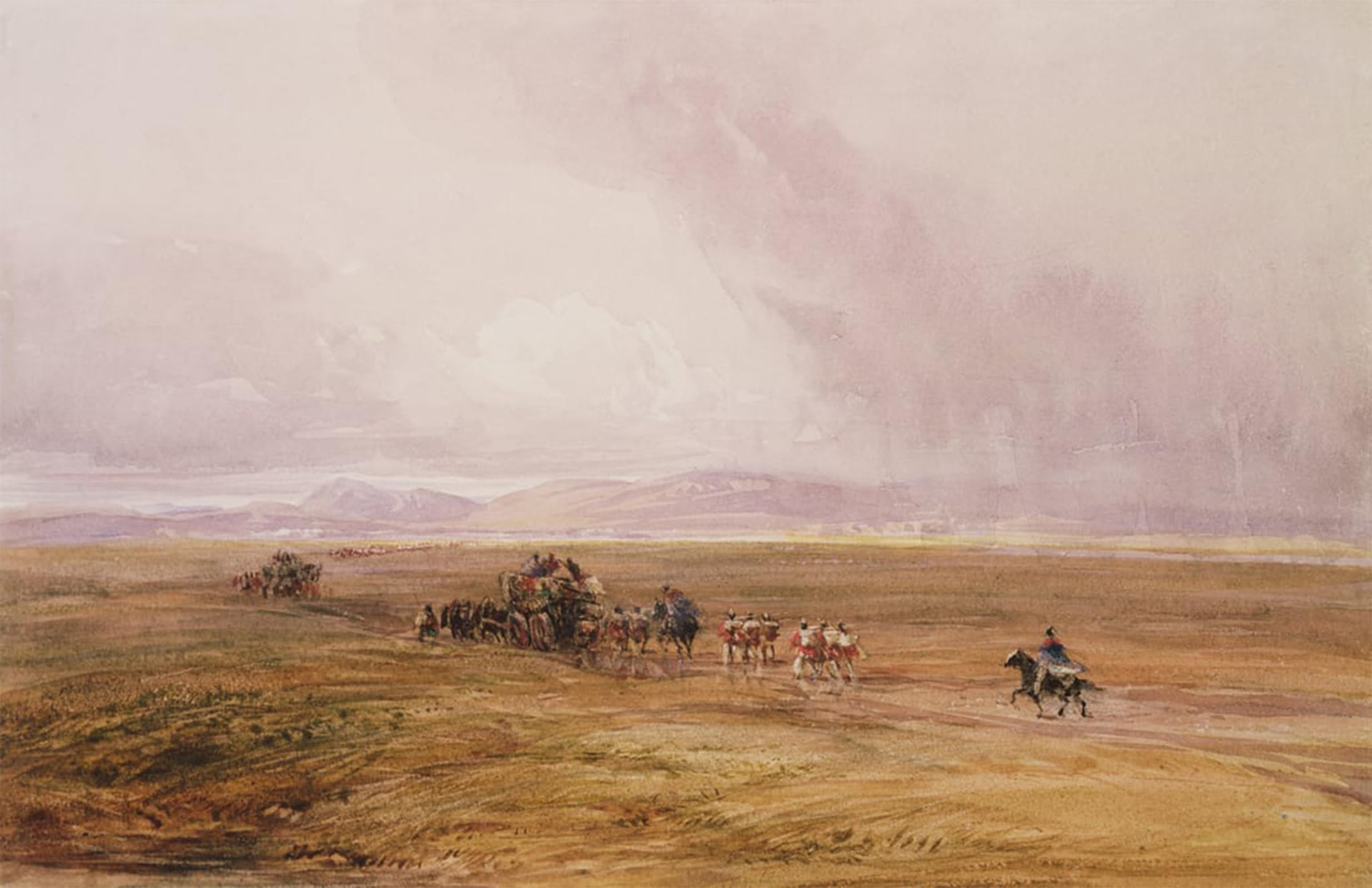 POSTERIIk Famous Print Pop Art Wall Art Graffiti a Baggage Train Crossing a Plain by David Cox Art Prints for Home Decor 60x90cm