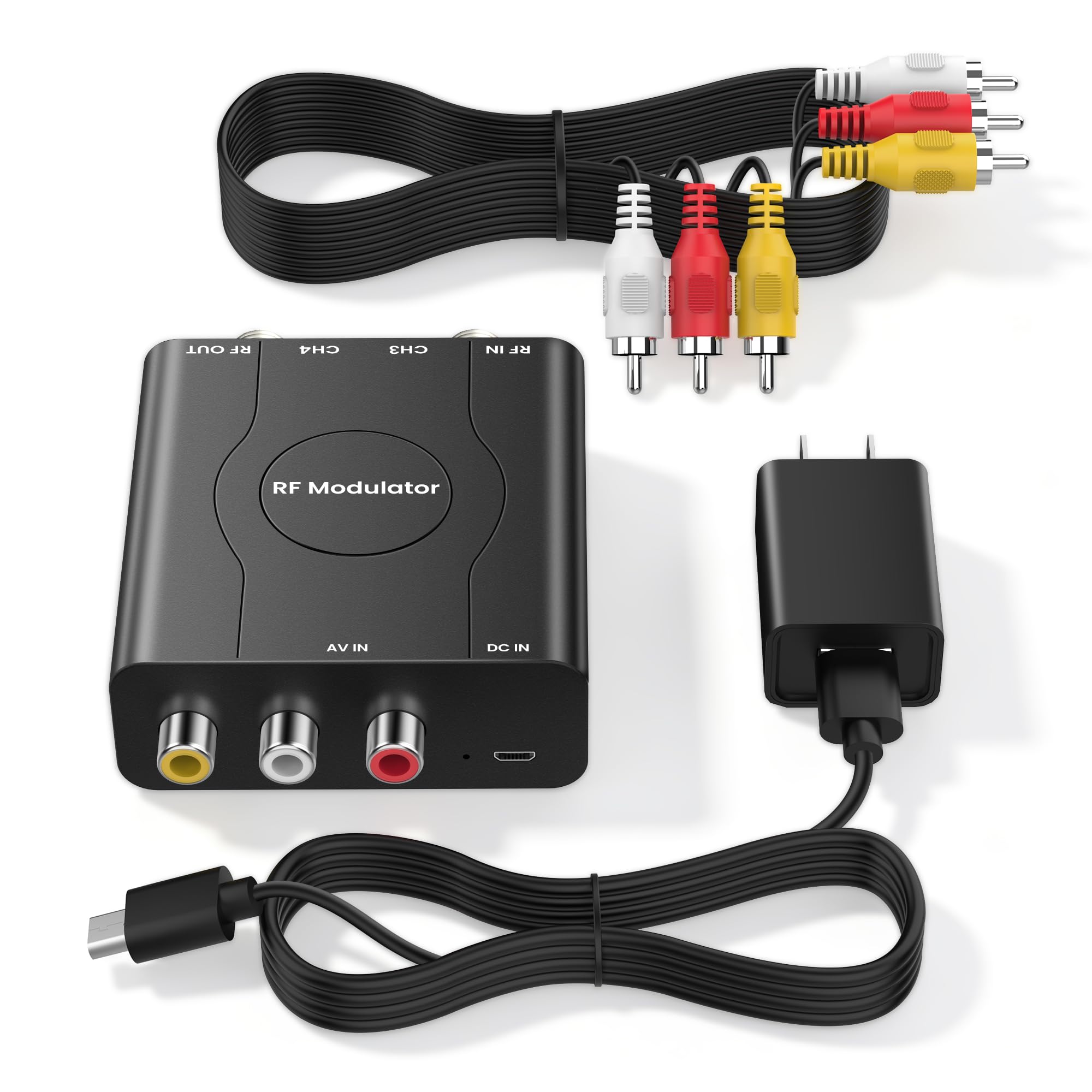 avedio links RF Modulator for TV, RCA to RF Coaxial Adapter