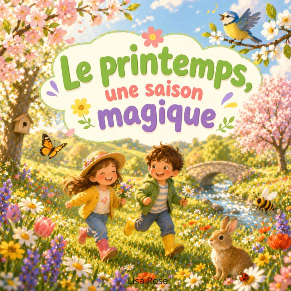 Le printemps, une saison magique: Une histoire illustrée sur le printemps pour les enfants dès 3 ans, avec cherche et trouve, coloriages, quiz et activités ludiques