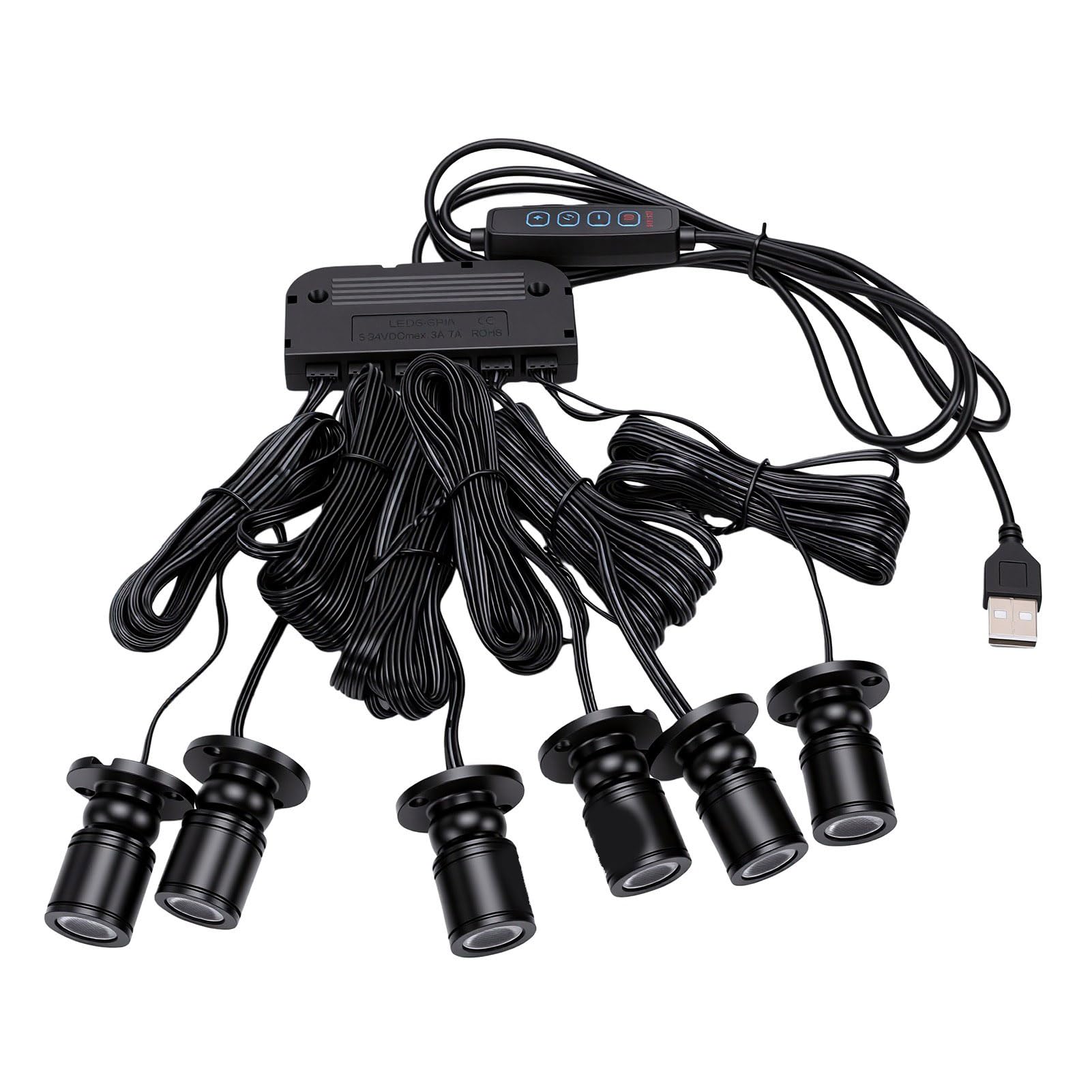 Hyuduo Wyświetlacz LED, USB, 3 Kolory, Pilot Zdalnego Sterowania (Jeden