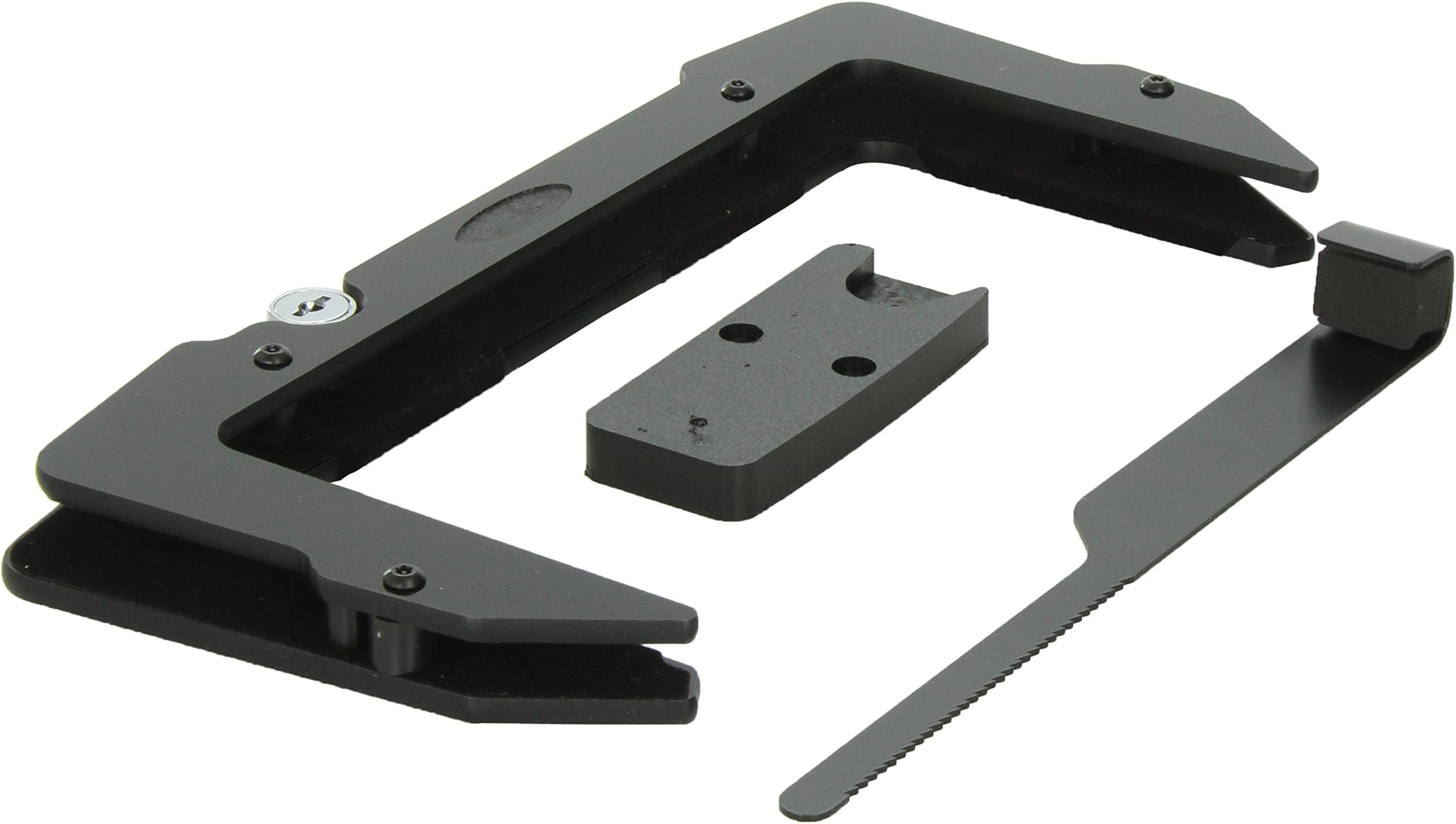 Padholder Utility Series Industrial Acrylic Holder with Lock and Wall Step Off Mount for iPad and Other Tablets (PHUHMB)