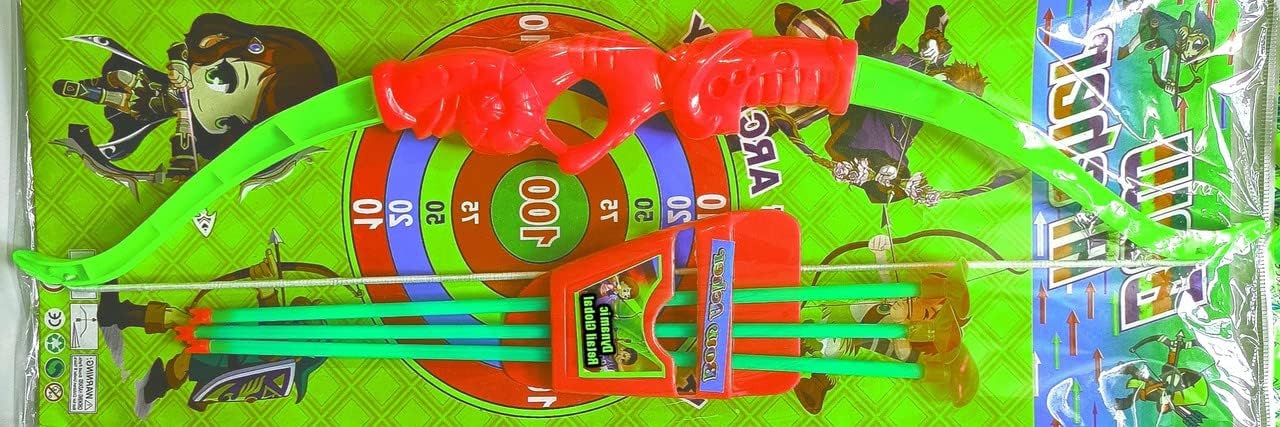 Dynamic Retail Global Archery Bows and Arrows Set for Kids Boys, Sports Outdoor Toy for Children Plastic Multi color
